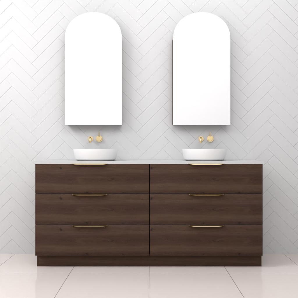 Celeste Trio - 1800mm Chestnut Freestanding Vanity