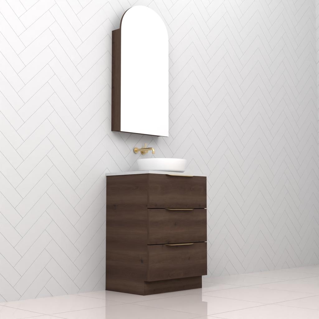 Celeste Trio - 600mm Chestnut Freestanding Vanity