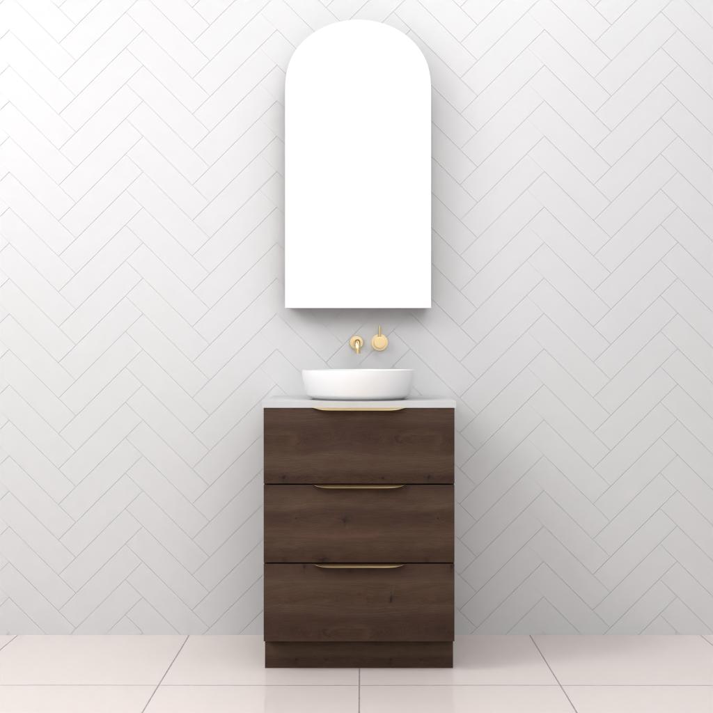 Celeste Trio - 600mm Chestnut Freestanding Vanity