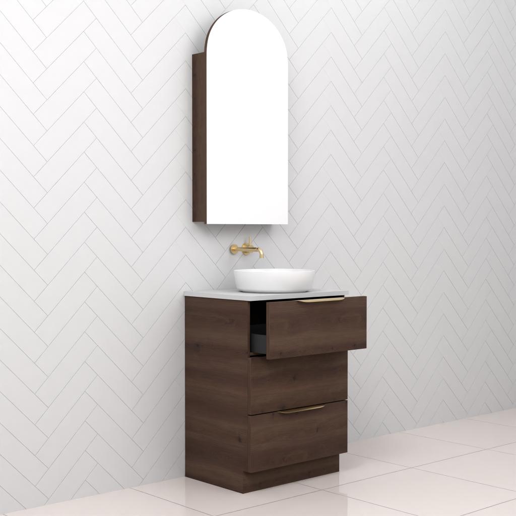 Celeste Trio - 600mm Chestnut Freestanding Vanity