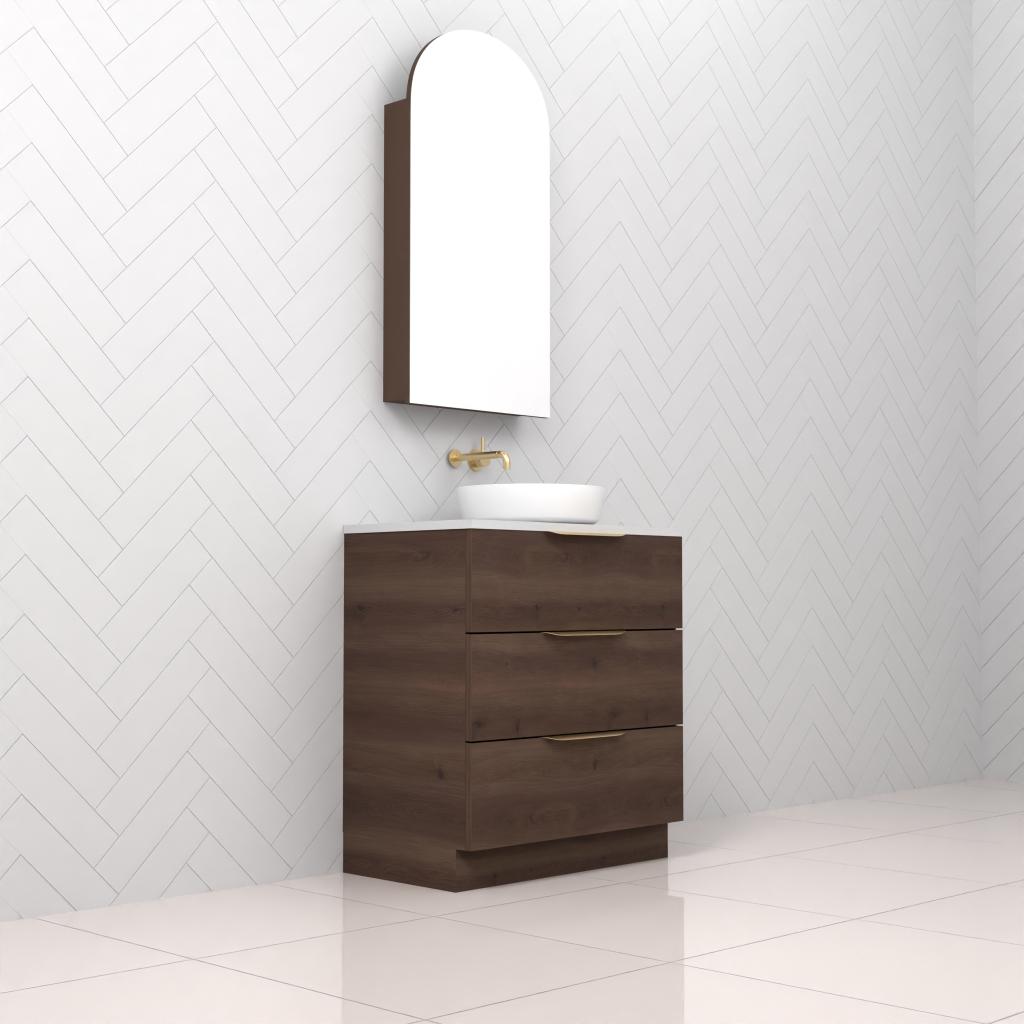 Celeste Trio - 750mm Chestnut Freestanding Vanity