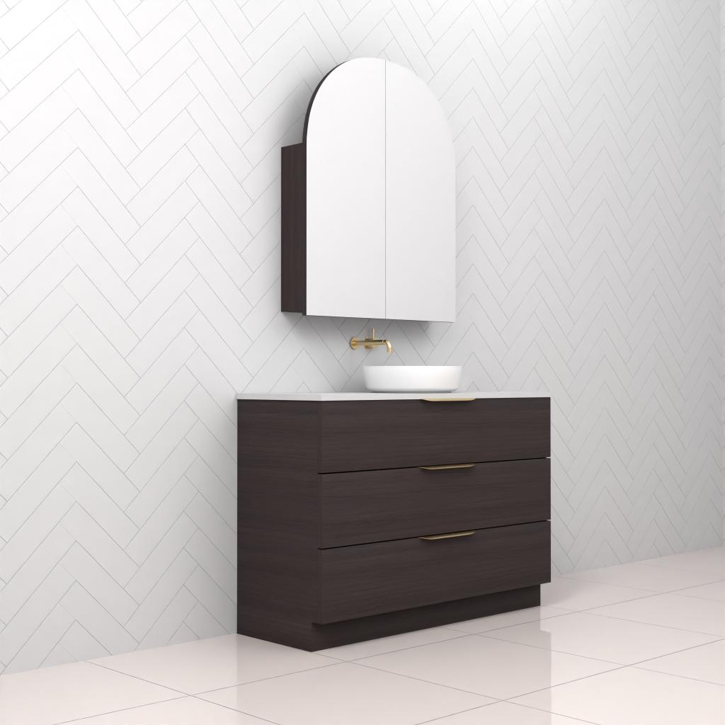 Celeste Trio - 1200mm Espresso Oak Freestanding Vanity