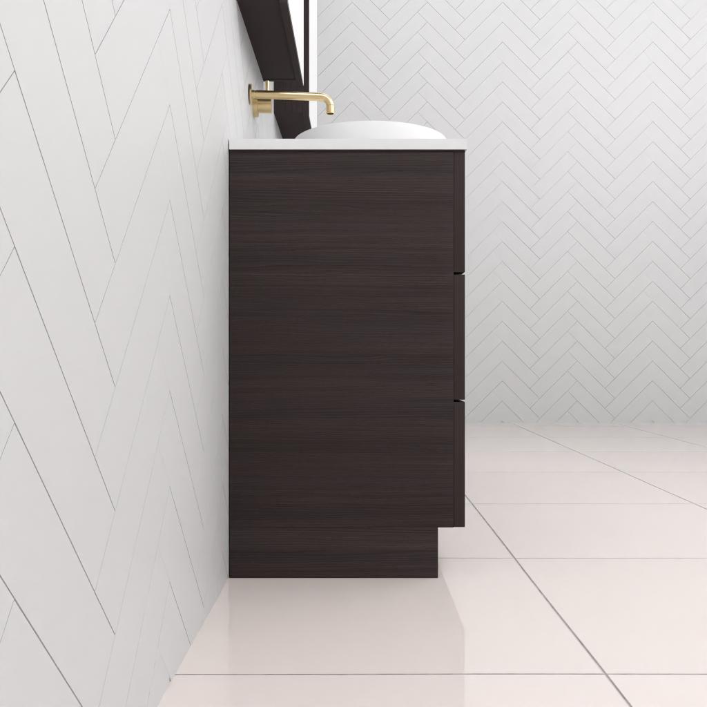 Celeste Trio - 1500mm Espresso Oak Freestanding Vanity