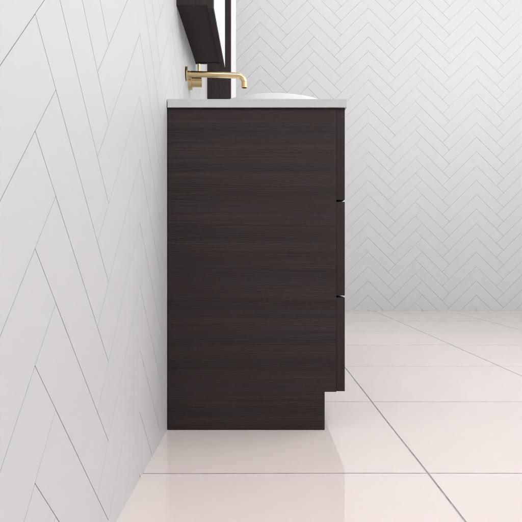Celeste Trio - 1800mm Espresso Oak Freestanding Vanity