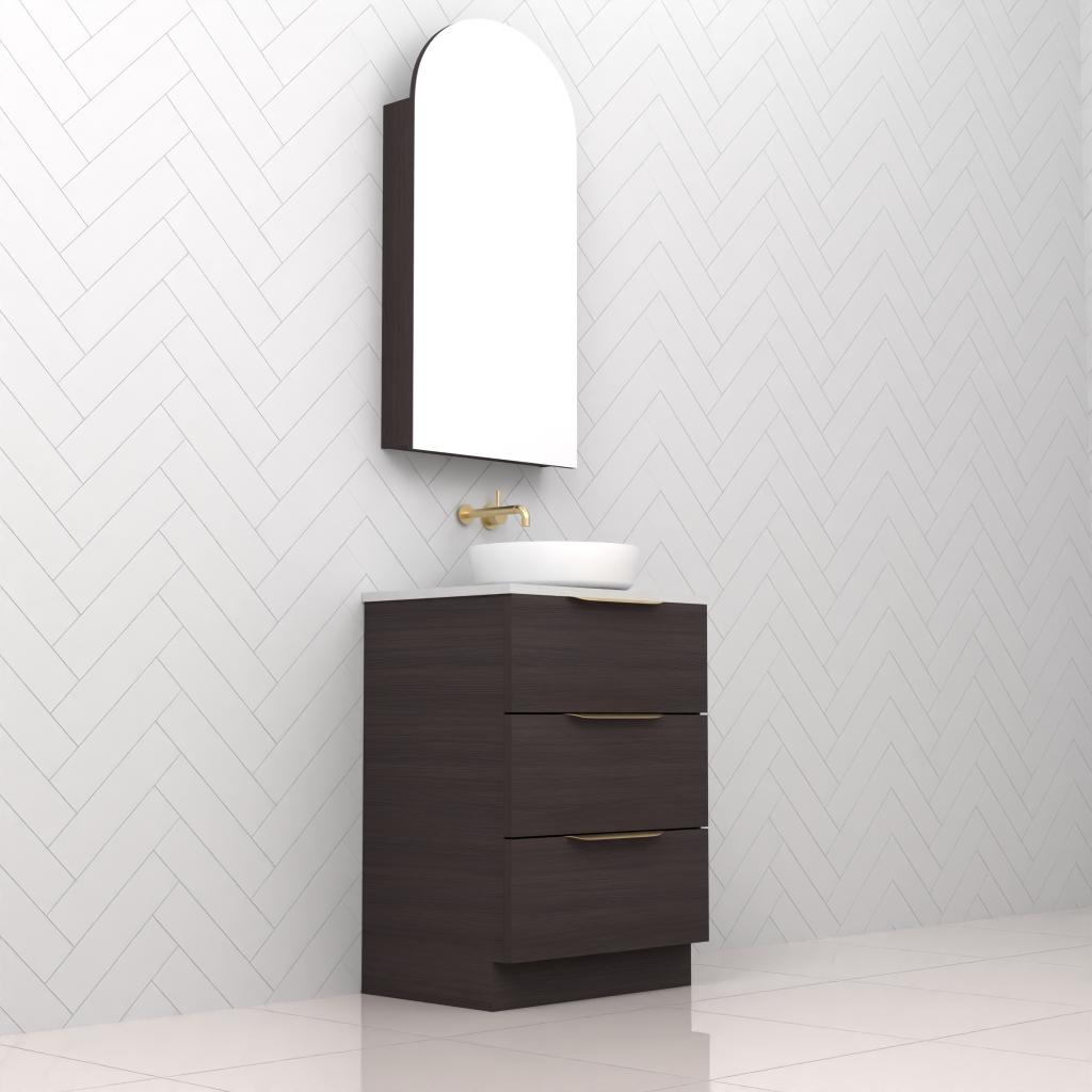 Celeste Trio - 600mm Espresso Oak Freestanding Vanity