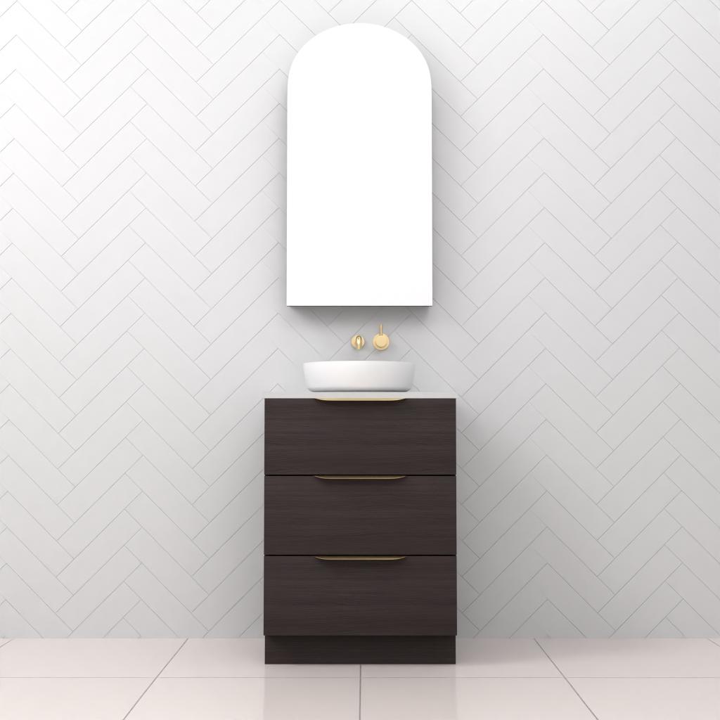 Celeste Trio - 600mm Espresso Oak Freestanding Vanity