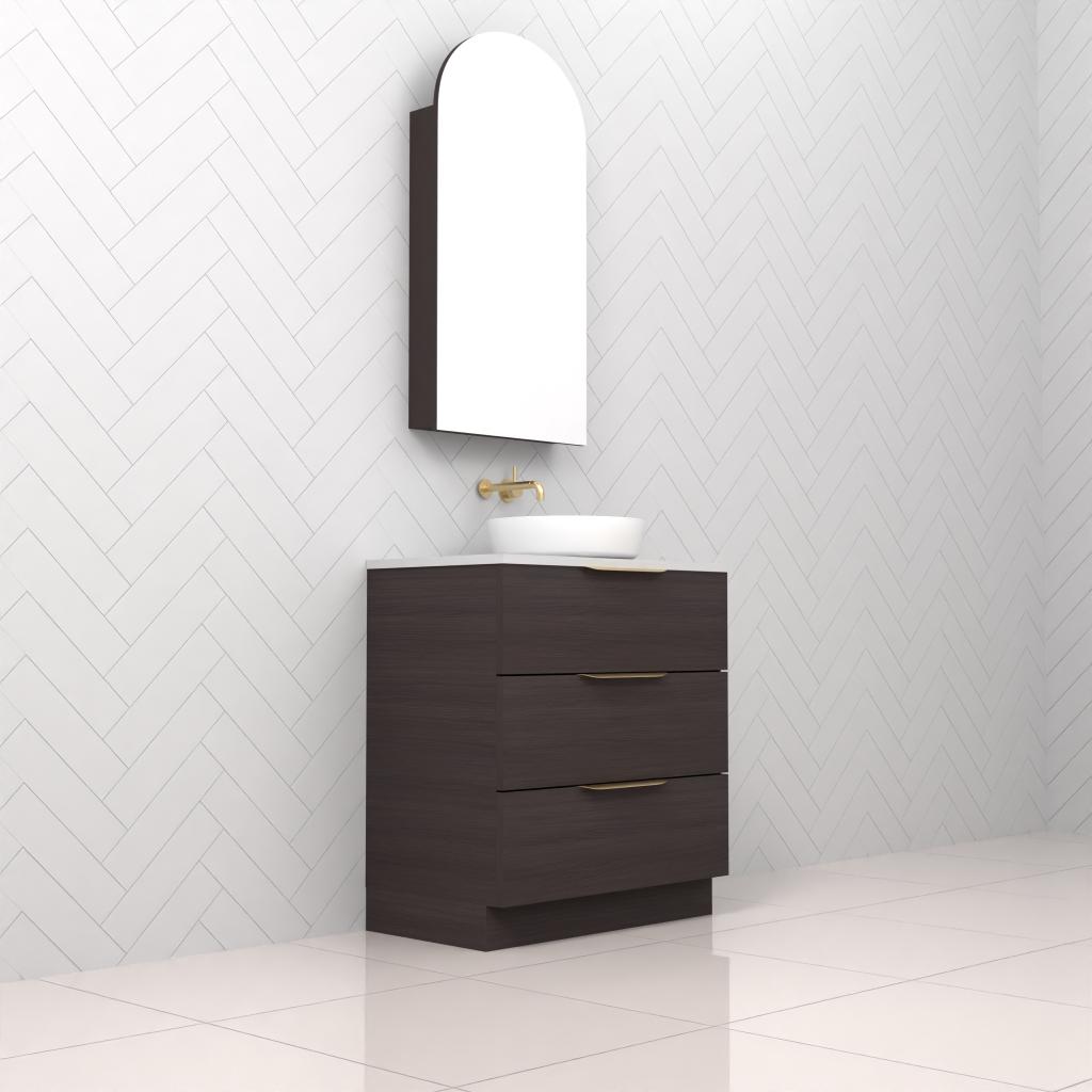 Celeste Trio - 750mm Espresso Oak Freestanding Vanity