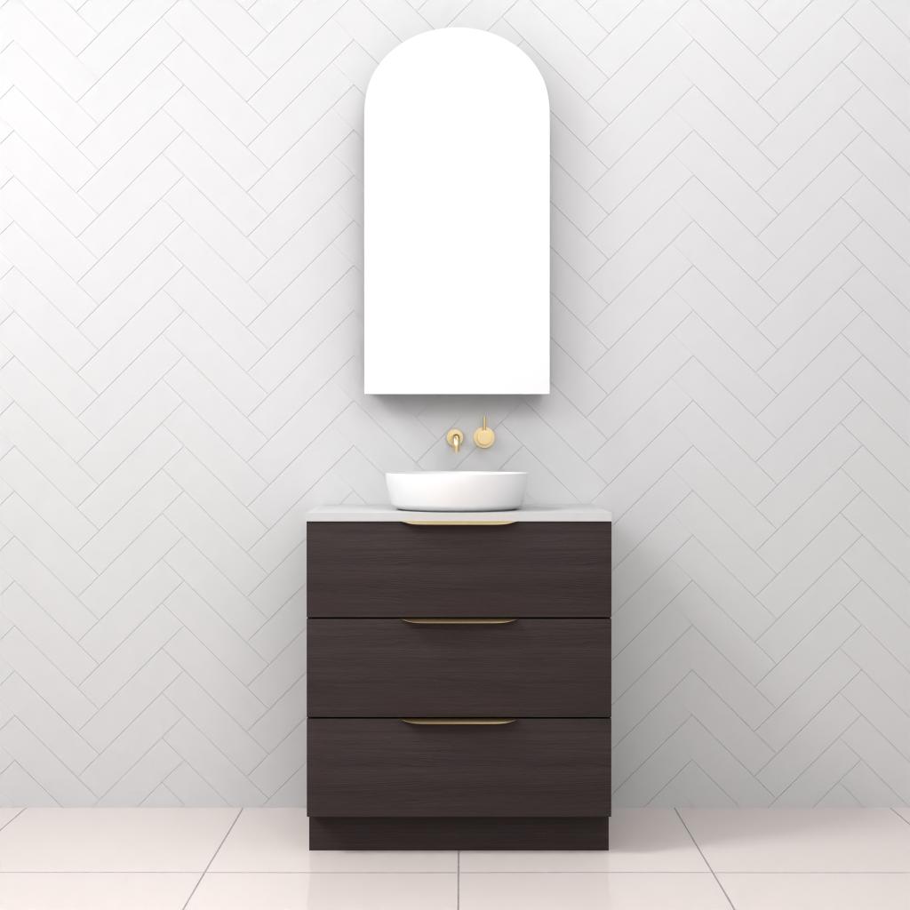 Celeste Trio - 750mm Espresso Oak Freestanding Vanity