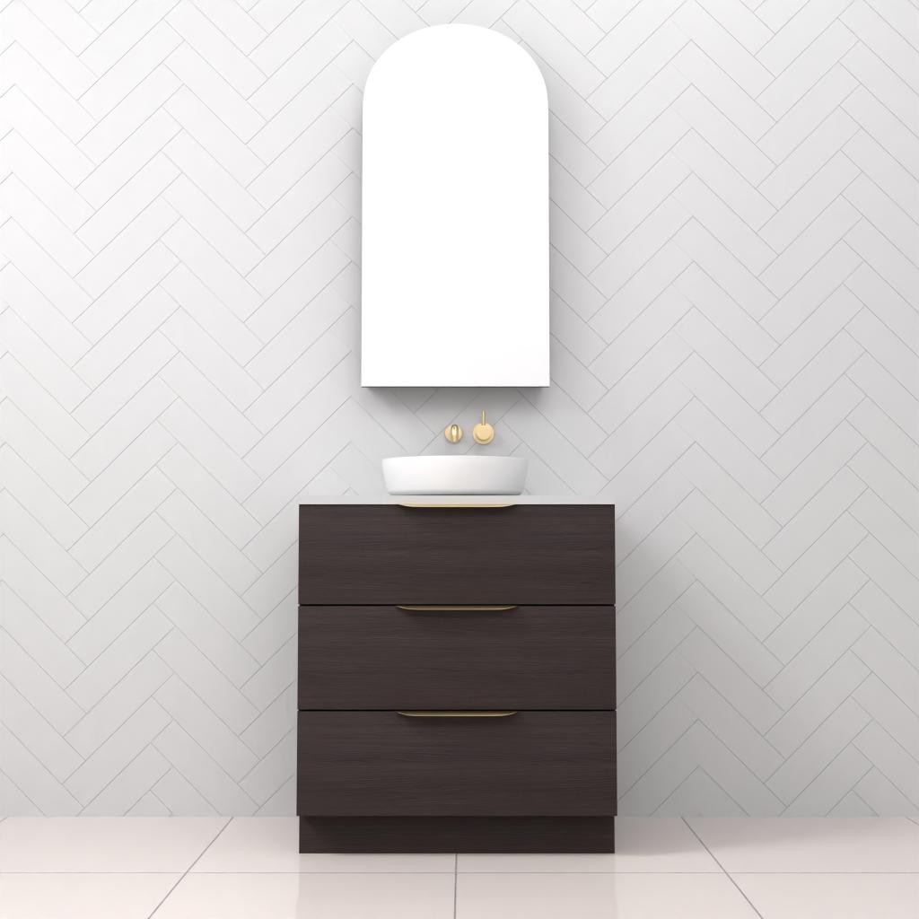 Celeste Trio - 750mm Espresso Oak Freestanding Vanity