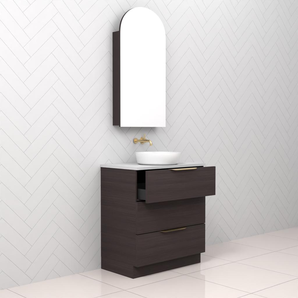 Celeste Trio - 750mm Espresso Oak Freestanding Vanity