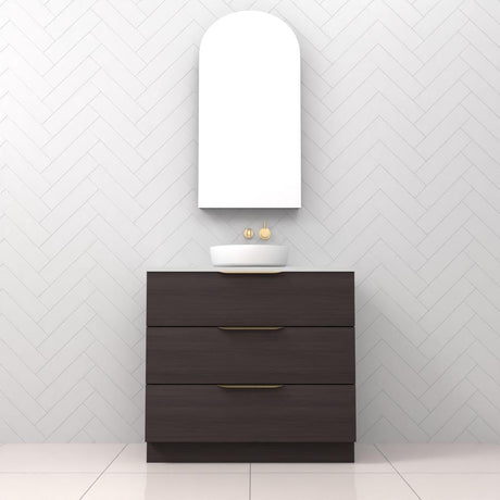 Celeste Trio - 900mm Espresso Oak Freestanding Vanity