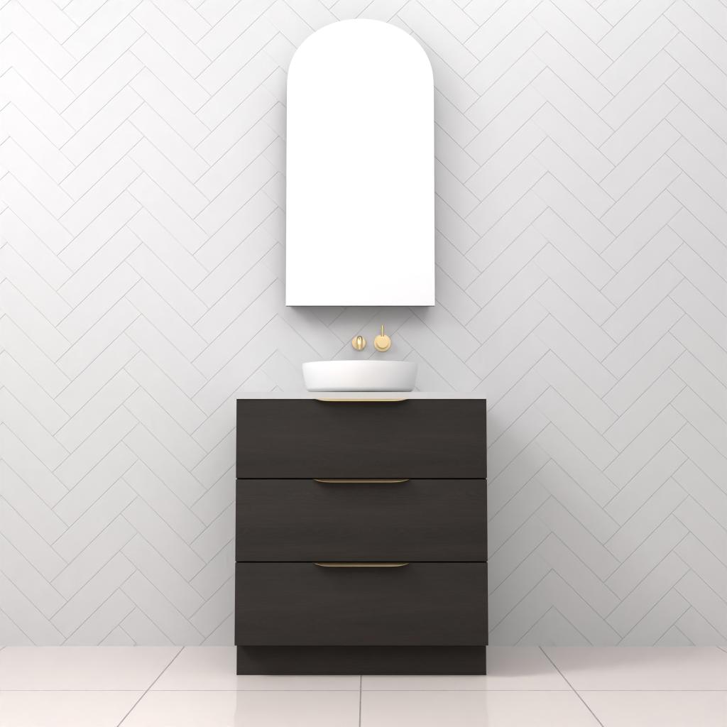 Celeste Trio - 750mm Smoked Onyx Freestanding Vanity