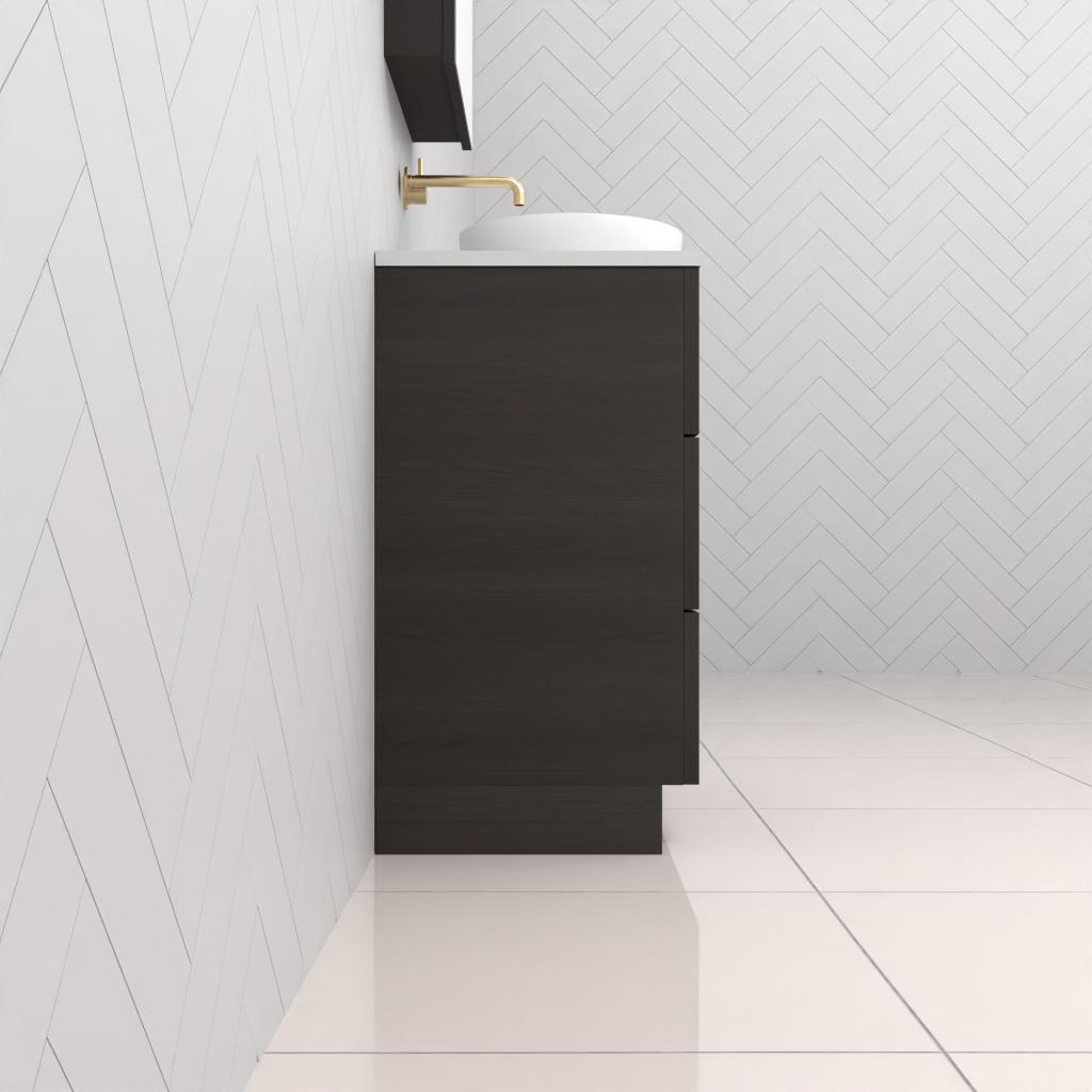 Celeste Trio - 750mm Smoked Onyx Freestanding Vanity