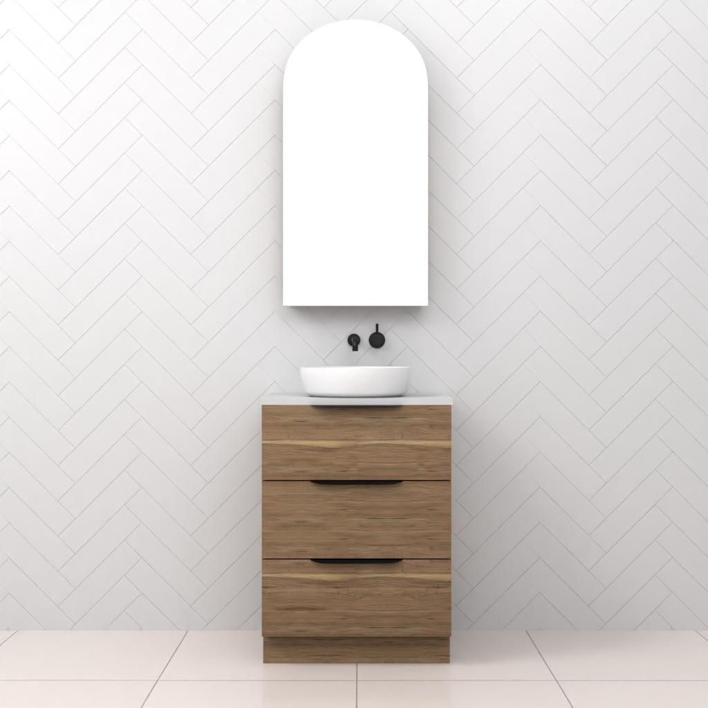Celeste Trio - 600mm Tuscan Oak Freestanding Vanity