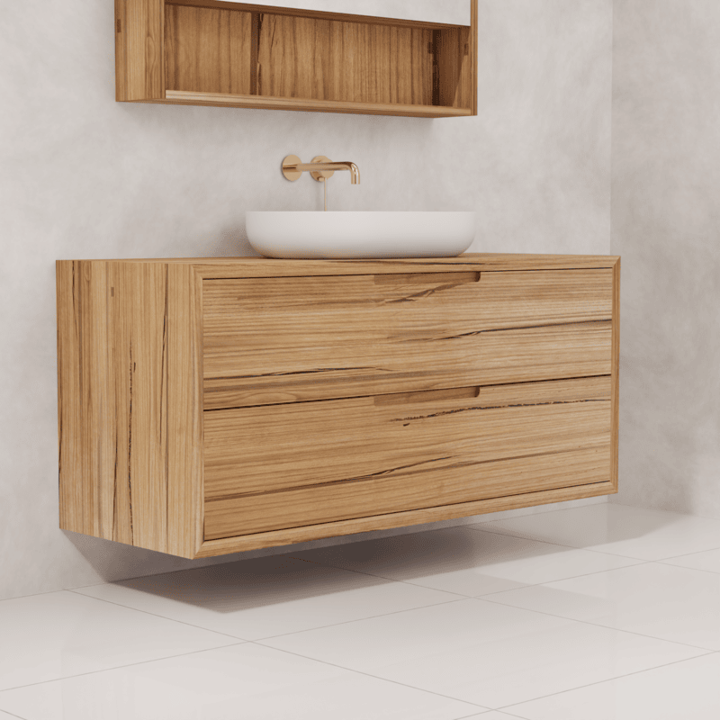 Carini - 1200mm Messmate Vanity with Waterfall Sides