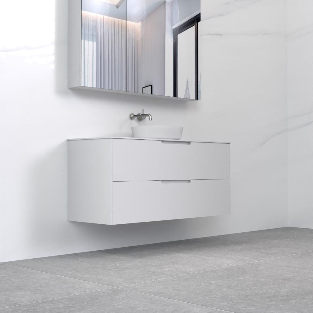 Verona - 1200mm Matte White Wall Hung Vanity