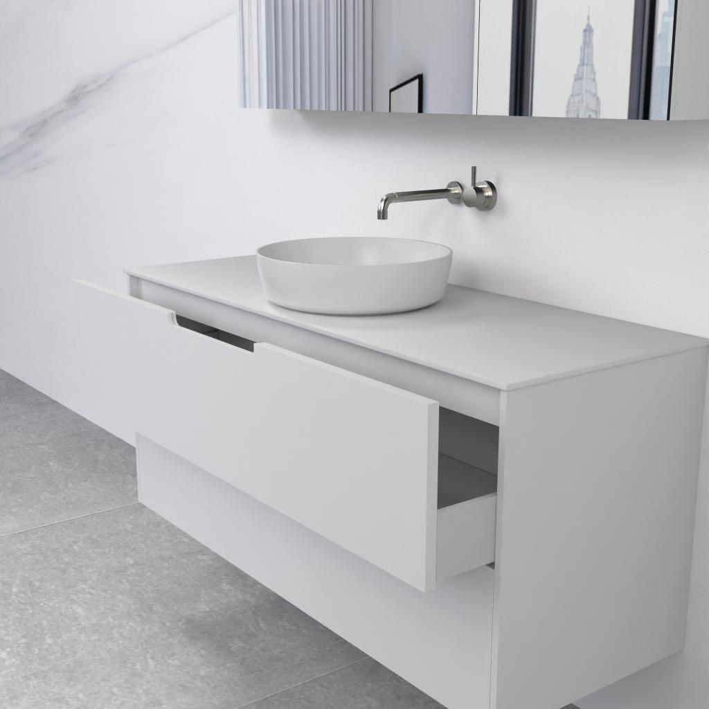 Verona - 1200mm Matte White Wall Hung Vanity