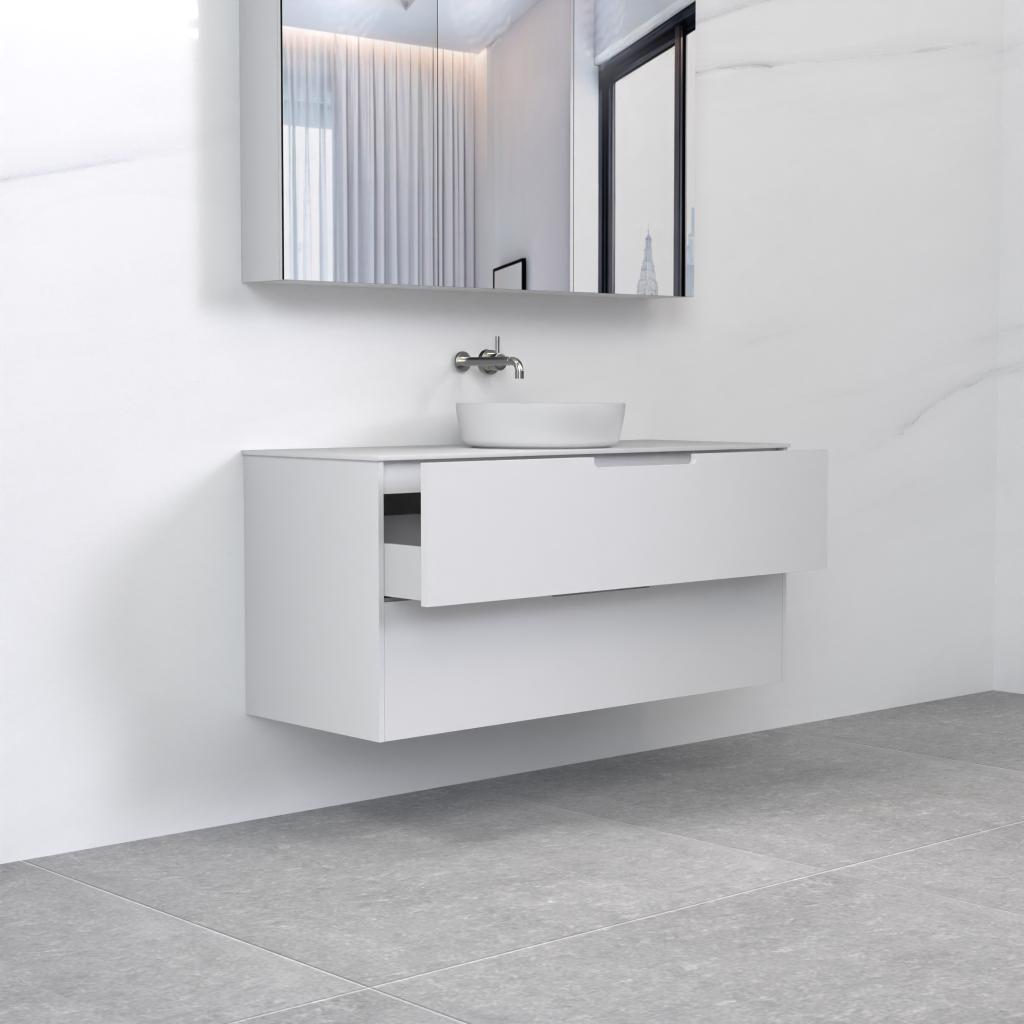 Verona - 1200mm Matte White Wall Hung Vanity