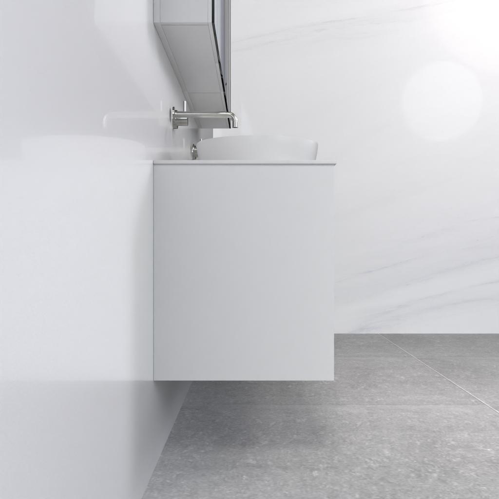 Verona - 1500mm Matte White Wall Hung Vanity