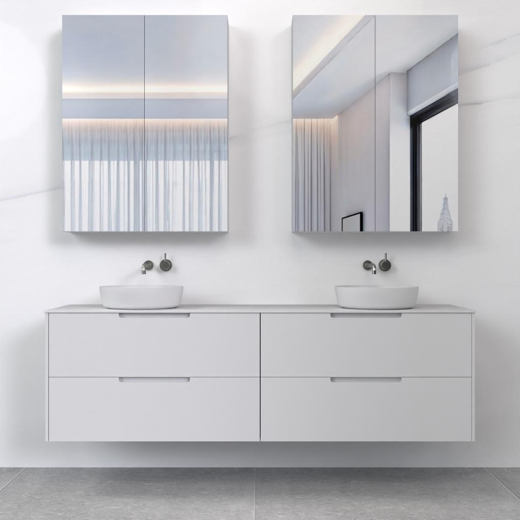 Verona - 1800mm Matte White Wall Hung Vanity