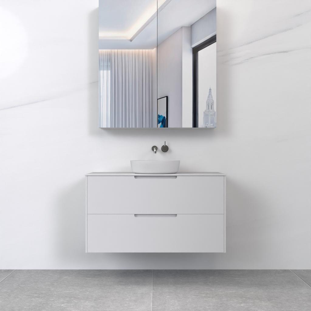 Verona - 750mm Matte White Wall Hung Vanity
