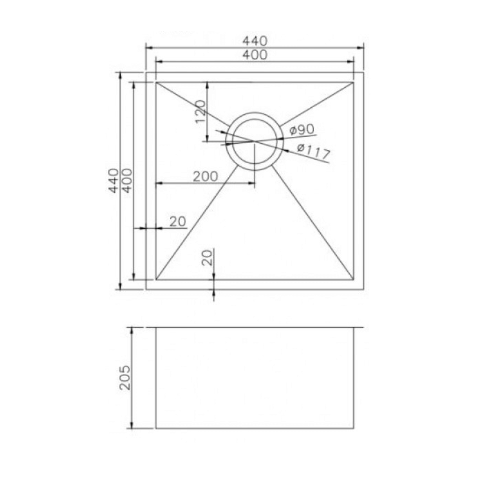 Gold Kitchen Sink Single Bowl Undermount Eos Bathware