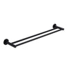 Mica - 600mm Matte Black Double Towel Rail