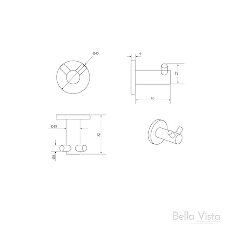 Mica - Double Robe Hook