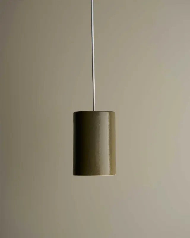 Small Cylinder Pendantt - Olive