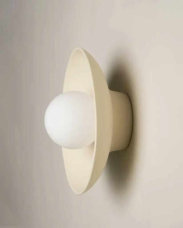 Dish Wall Sconce - Bone