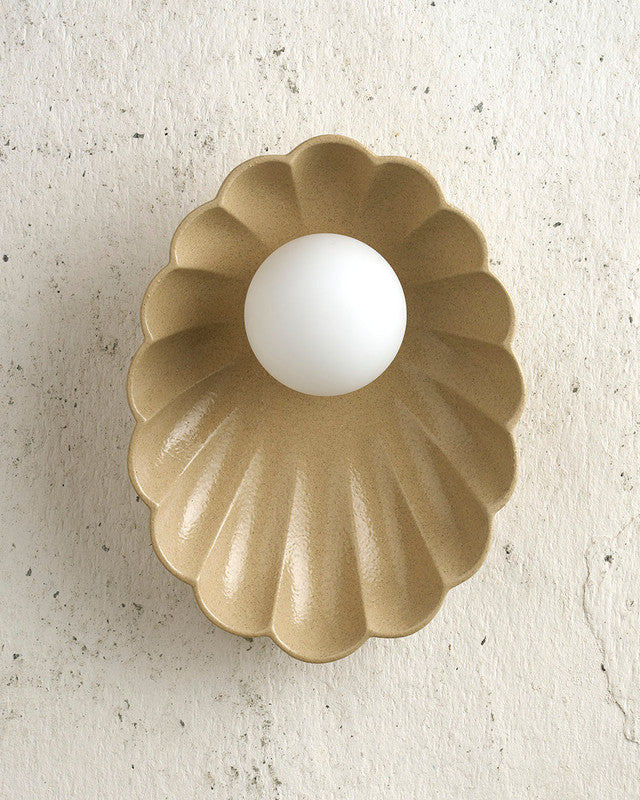 Oyster Wall Sconce - Sand