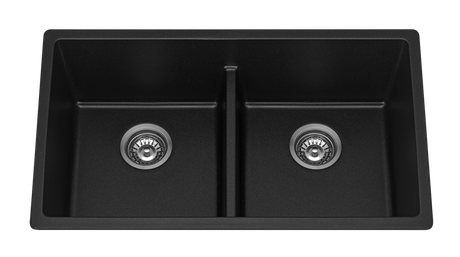 Fomos Black Double Bowl Granite Kitchen/Laundry Sink -790 x 460mm