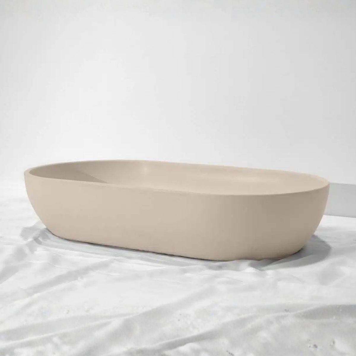 Ark Concrete Basin - 600x320x120mm Ivory