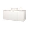 Alia - 900mm Matte White Fluted Wall Hung Vanity