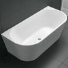 Amelie 1700 Gloss White Back-To-Wall Lucite Acrylic Bath