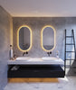 Ablaze - Backlit Pill Shape Mirror with Warm Light 500x1000x45mm 61Watts - Includes Mirror Demister