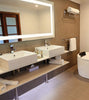 Ablaze - Backlit Rectangular Mirror with Border Cool 750x900x45mm 62Watts - Includes Mirror Demister