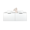 Alia - 1800mm Matte White Fluted Wall Hung Vanity