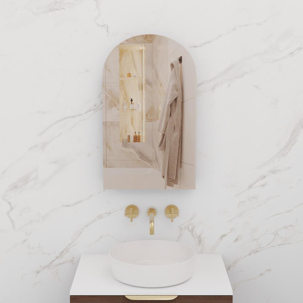 Arka - 500mm Chestnut Shaving Cabinet