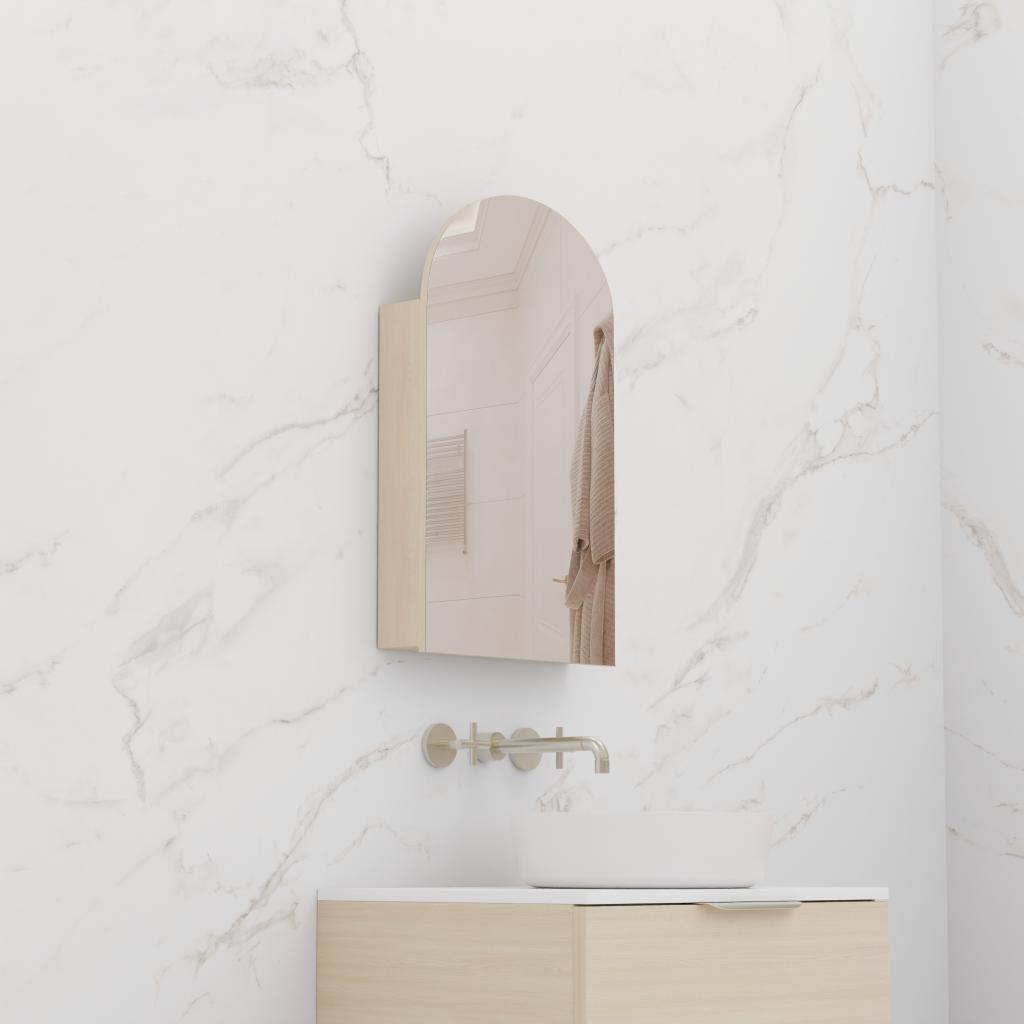 Arka - 500mm Vero Oak Shaving Cabinet