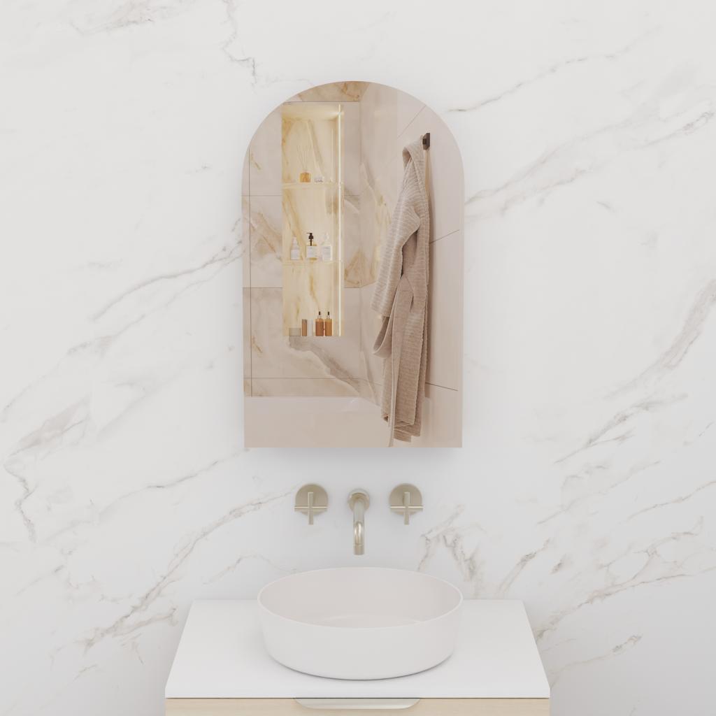 Arka - 500mm Vero Oak Shaving Cabinet