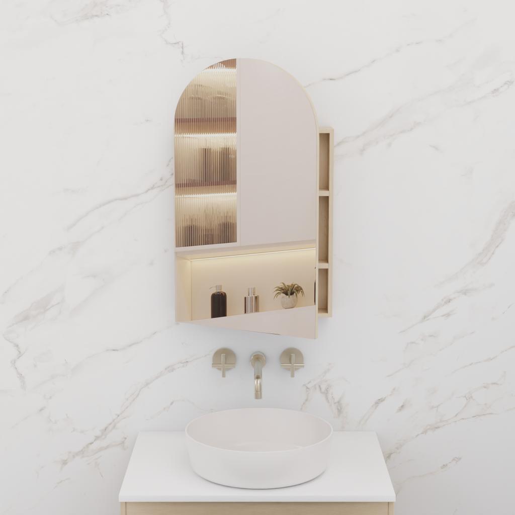 Arka - 500mm Vero Oak Shaving Cabinet