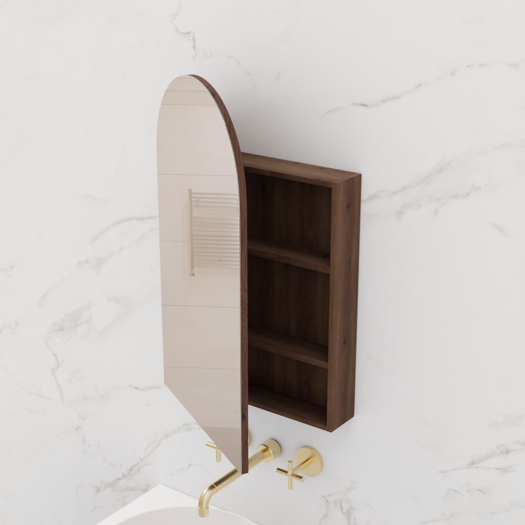 Arka - 600mm Chestnut Shaving Cabinet