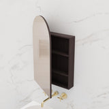 Arka - 600mm Espresso Oak Shaving Cabinet