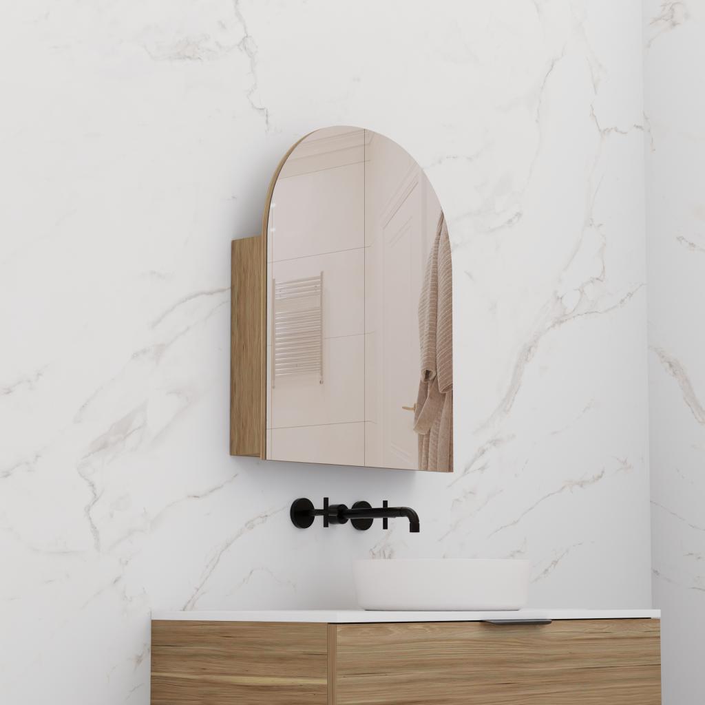 Arka - 800mm Tuscan Oak Shaving Cabinet