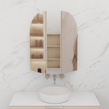 Arka - 800mm Vero Oak Shaving Cabinet