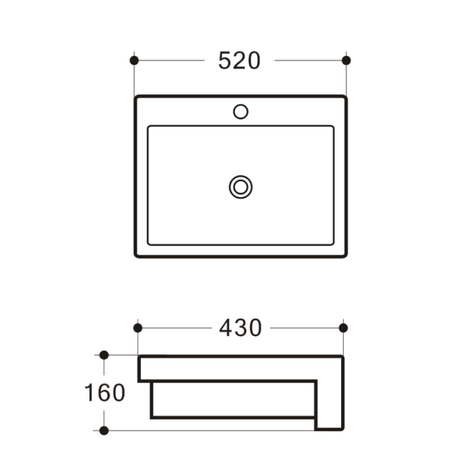 Riva - Semi-Recessed 520 x 430mm