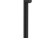 Mica Heritage Freestanding Bath Mixer in matte black with a high curved spout and lever handle.