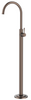 Mica Heritage Freestanding Bath Mixer in Dusk Bronze with a high curved spout and lever handle. 