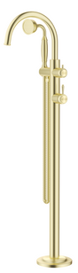 Mica Heritage Freestanding Bath Mixer with hand shower in French Gold.